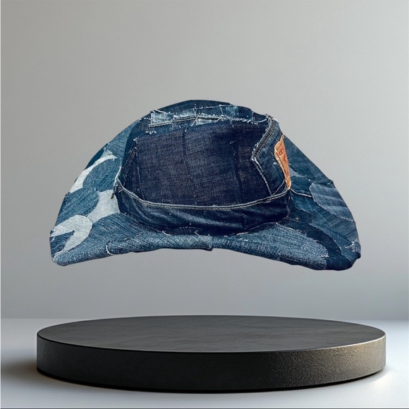 Levi's Denim Cowboy Hat Art in Blue - Picture 4 of 4